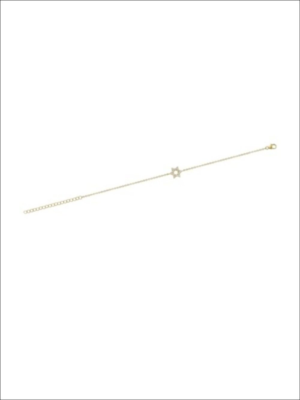 Lab Grown Diamond Star Bracelet in 18k Yellow Gold Plated 925 Sterling Silver